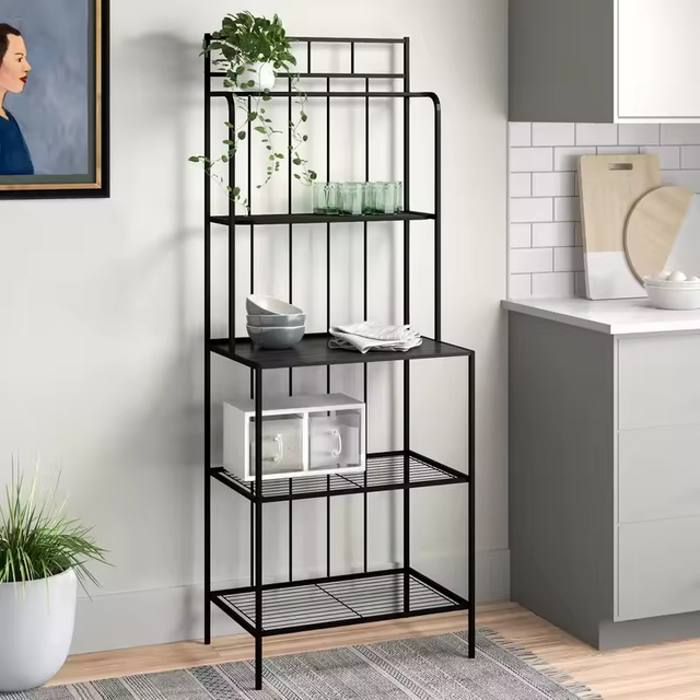 24.8'' Metal Freestanding Utility Storage Shelf Kitchen Islands Carts Microwave Compatibility Factory Wholesale ODM/OEM Kitchen