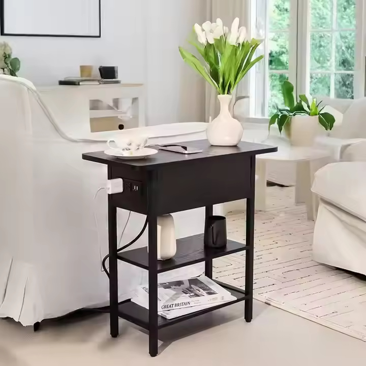Modern Design RFID Locking Solid Wood Stackable End Table System Luxury Hotel Bedroom Stylish Home Furniture