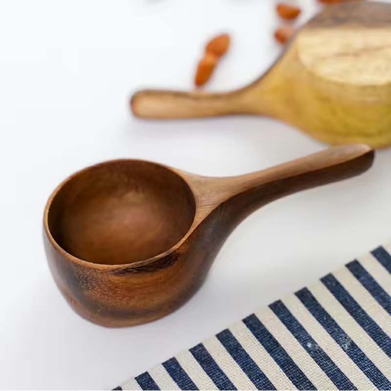 Wholesale Customized Logo High Quality Durable Modern Design Home Decor Tableware Coffee Scoops Tea Honey Wood Spoon