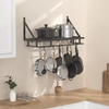 Factory Custom Floor Type Stainless Steel Pot Rack Kitchen 24 Inch Hanging Spice Storage Organizer Hooks Customizable Color