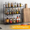 Manufacturer Custom Freestanding Stainless Steel Spice Rack with Adjustable Racks 3-Tier Spacious Kitchen Spice Rack