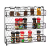 Custom Kitchen Storage Rack Single Tier 27-Jar Stainless Steel Spice Rack Floor Type Eco-Friendly Non-Folding Factory Design