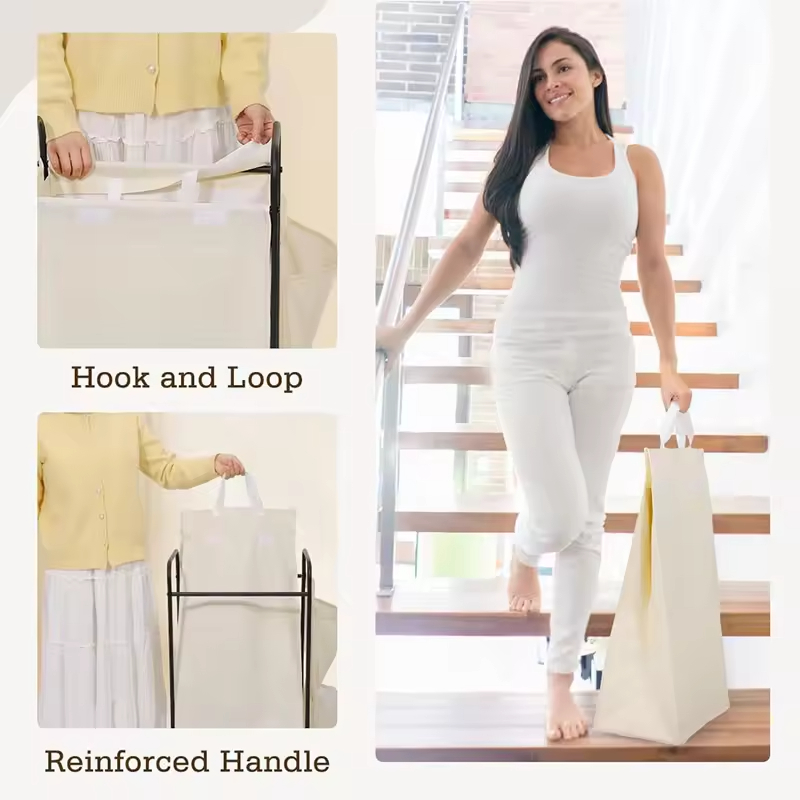 Manufacturer Custom 75L Wheeled Slim Waterproof Laundry Hamper Basket with Removable Lid for Bathroom and Clothing Storage