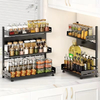 OEM Manufacturer's Adjustable 2-3-Tier Metal Spice Rack Organizer Multifunctional Kitchen Utensil Storage Kitchen Islands Carts