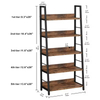ODM OEM 59'' H X 27.6'' W X 13.8'' D D 5tiers Living Room Office Show Room Ladder Storage Shelf Rack Shelf Unit Bookcase