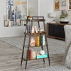 Customizable 4-Tier Solid Color Metal Wooden Bookcase Rack Factory Living Room Bedroom Display Bookshelf Storage