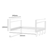Custom Metal Wall-Mounted Double-Tiered Spoon Fork Spatula Rack Shelf Organizer with Multifunctional Facial Tissue Holders