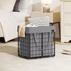 Custom 50L Metal Wire Frame Laundry Hamper with Removable and Washable Liner for Bedroom and Bathroom Organization