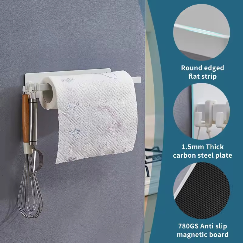 "Magnetic Metal Wall-mounted Spice Rack for Kitchen and Living Room"