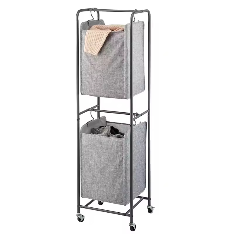 Manufacturer Customization 75L Slim Laundry Hamper Wheels Rolling Laundry Basket Lid Removable Clothes Hamper for Living Room