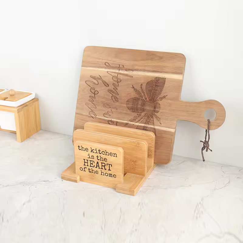 New Arrival Gift Rectangle Acacia Cutting Board Kitchen Chopping Block Durable Space Saving Modern for Festival Promotion Handle