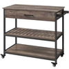 Factory Customize Kitchen Storage Racks with Two Open Shelves and Single Drawer Towel Rack Shelves Kitchen Island