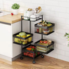 Custom 5-Tier Fruit and Vegetable Basket Space-Saving Kitchen Counter 5 Layers Sturdy Metal Fruit Bowls