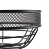 Custom 2-Tier Sturdy Metal Fruit and Vegetable Basket with Banana Hanger 2 Layers Kitchen Counter Fruit Bowls for Food Use