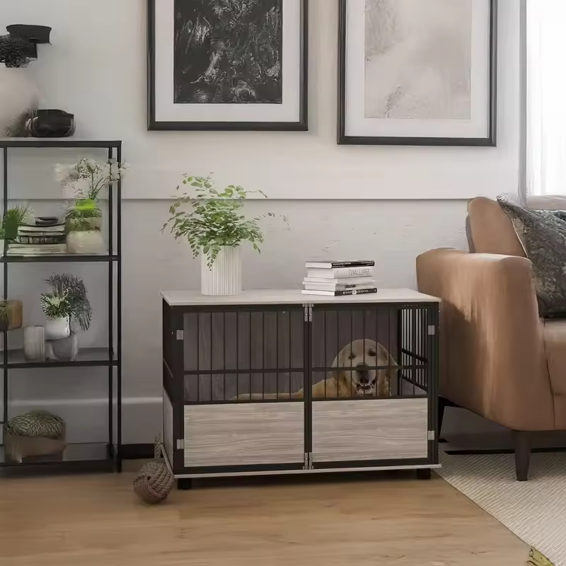 Factory Custom Standing Type Durable Multifunction Large Dog Crate Steel Dog Kennel with Strong Load-bearing Capacity