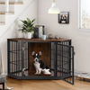 ODM&OEM Dog Crate Furniture Corner Heavy Duty Dog Kennel Metal Wood End Table Vintage Decorative Pet Crates Movable Sustainable