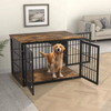 ODM&OEM Heavy Duty Vintage Dog Crate Wooden Kennel End Table Sustainable Storage Racks Indoor