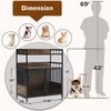 Factory Custom Heavy Duty Wooden Dog Crate End Table with Three-Tier Storage Shelves Standing Type Multifunction Indoor Use