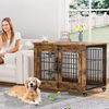 OEM&ODM Steel and Wood Large 32.5"L X 22.1"W X 25.2"H Dog Cage Metal Kennels Backyard Stackable Dog Cage Panels for Dog Crate
