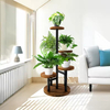 Customizable 4-Tier Metal Wood Plant Stand Tall Indoor Living Room Balcony Garden Patio; Factory-Designed Bookcases Bookshelves