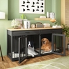 ODM&OEM Heavy Duty Wooden Dog Crate Furniture with 2 Drawers and Divider Standing Type Cleaning Tools
