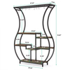 Factory Custom Multi-tier Plant Stands with Hanger Powder Coated Wood & Metal Modern Design for Indoor Home Decoration