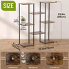 Customized Modern Multi-Tier Metal-wood Powder Coated Plant Stand Multi-Purpose Flower Display Rack Black Indoor/Outdoor Durable