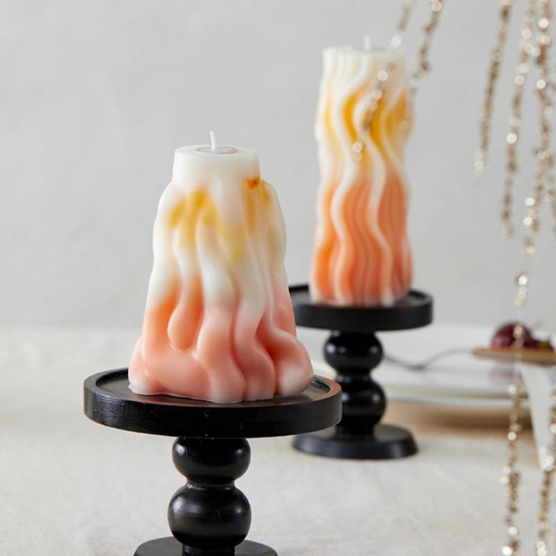 Hickory wood candle holder ornament