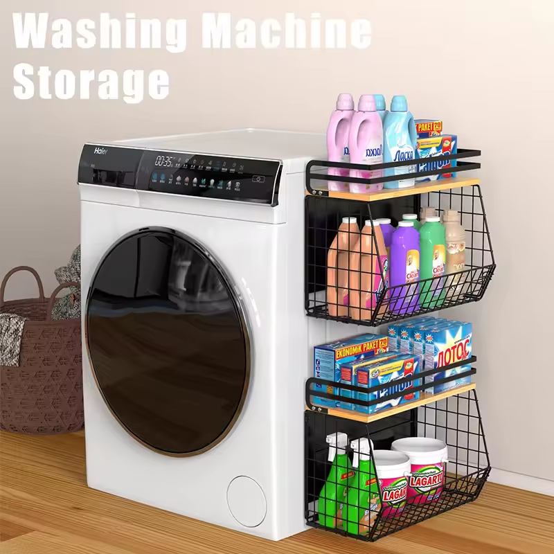 Wall Mounted Corner Storage Shelves Shampoo Holder Cosmetic Rack Iron Shower Drain Basket Kitchen Spice Minimalist Living Room