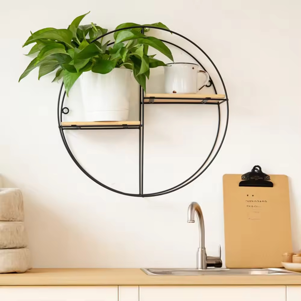 OEM&ODM Single Rectangle Metal Kitchen Spice Organizer Wall Mounted Multifunctional Shelf Rack