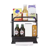 Single-Tier Kitchen Magnetic Refrigerator Storage Rack Wall-Mounted Hanger Shelf for Spices Metal Fridge Holder