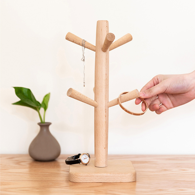 Solid Wood Tea Cup Holder