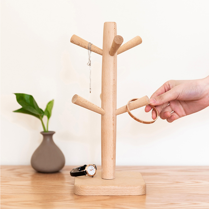 Solid Wood Tea Cup Holder