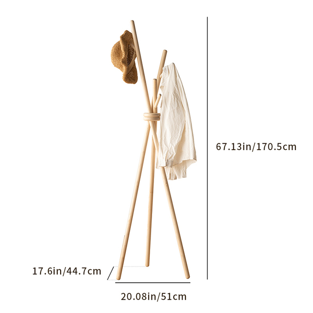 Solid Wood Coat Stand