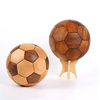 Carved Wooden Football Ornament