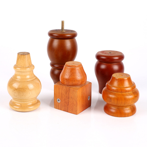 Solid Wood Sofa with Gourd Legs