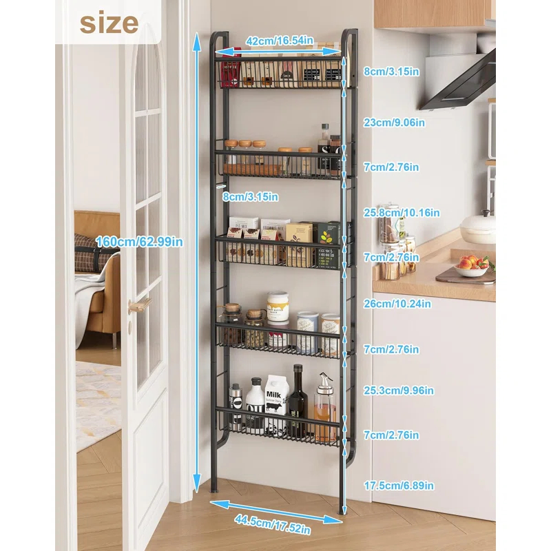 5-Tier Narrow Bathroom Organizer