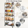 6-Tier Slim Rolling Storage Cart 