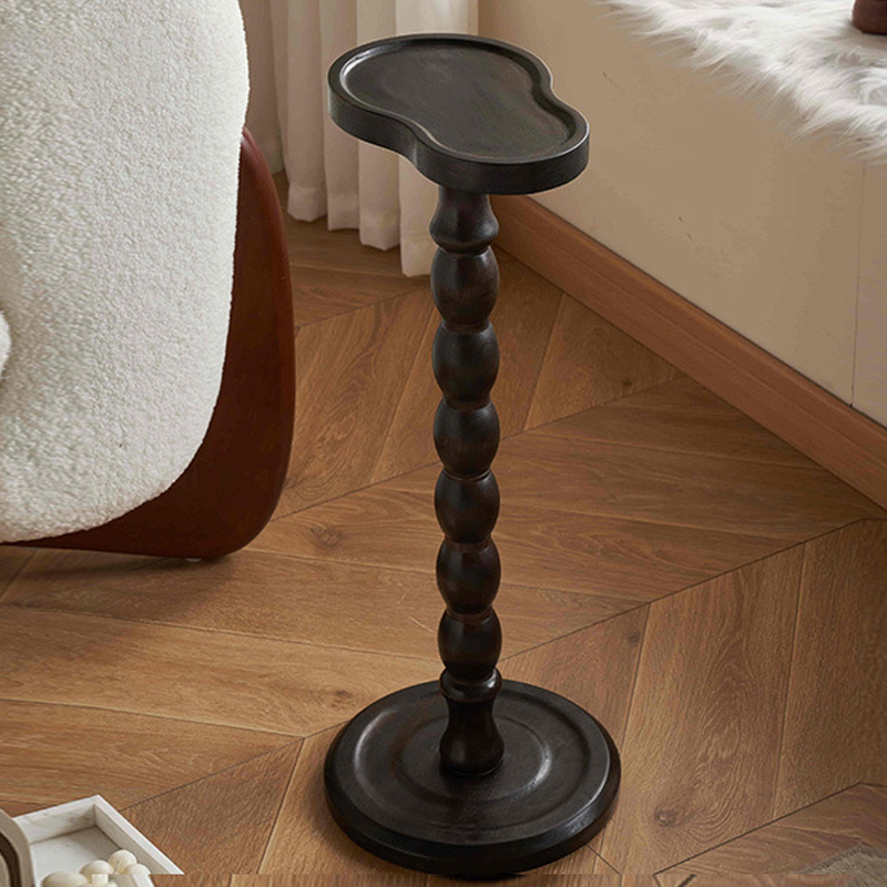 Solid wood side table and small round table