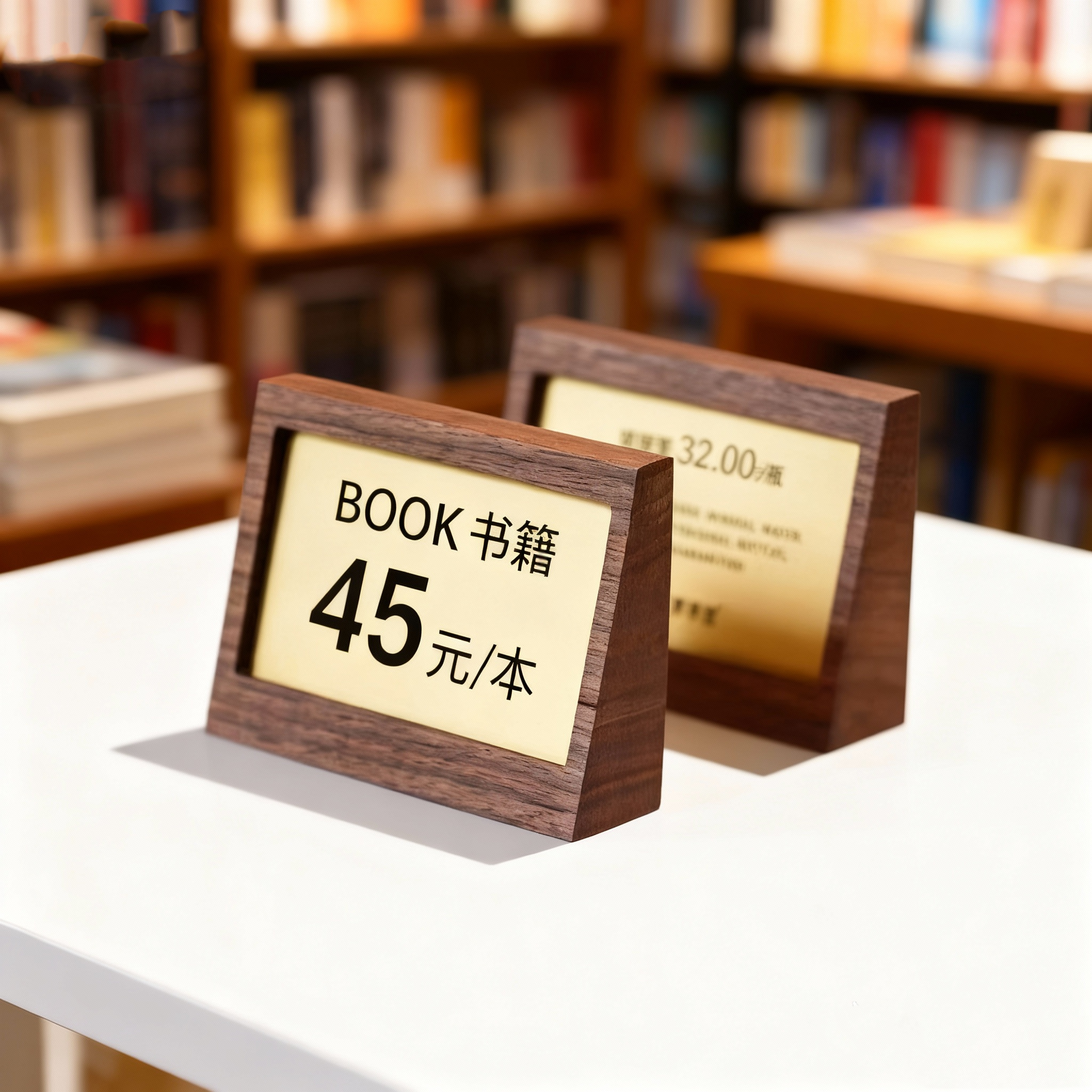 Wooden Desk Name Plate