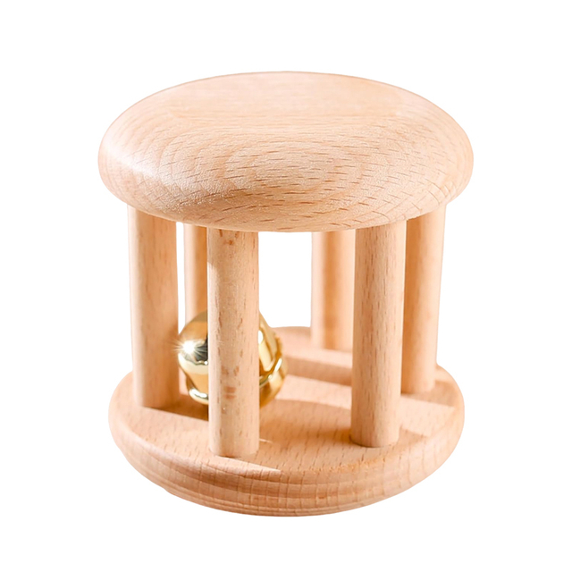 Wooden hand-operated bell