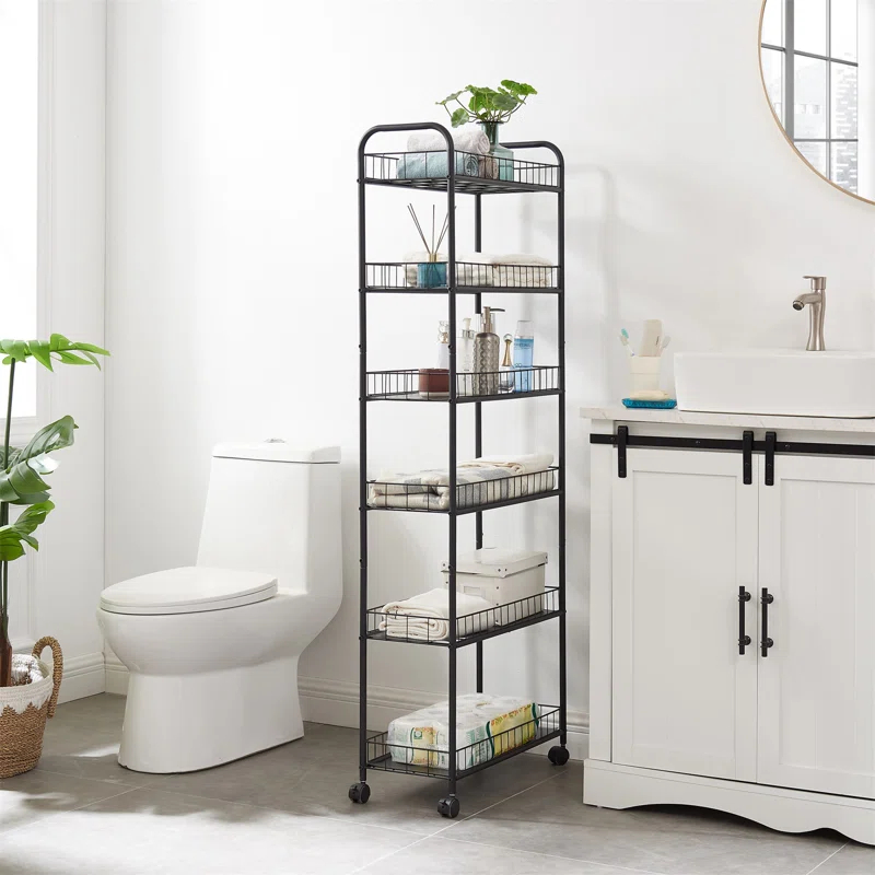 6-Tier Slim Rolling Storage Cart 