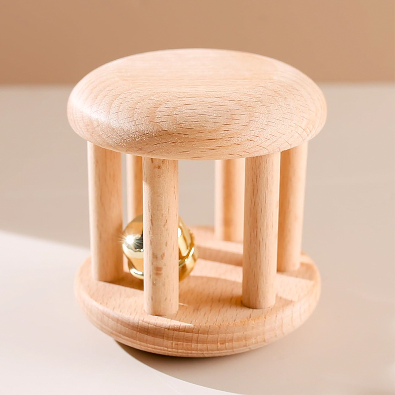 Wooden hand-operated bell