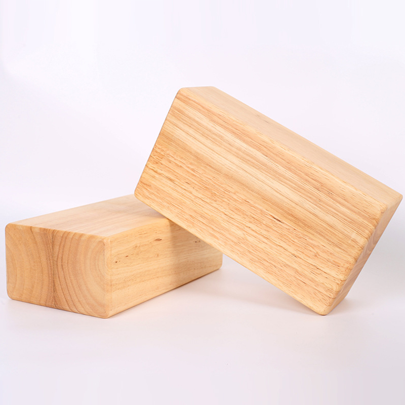 Solid wood yoga blocks