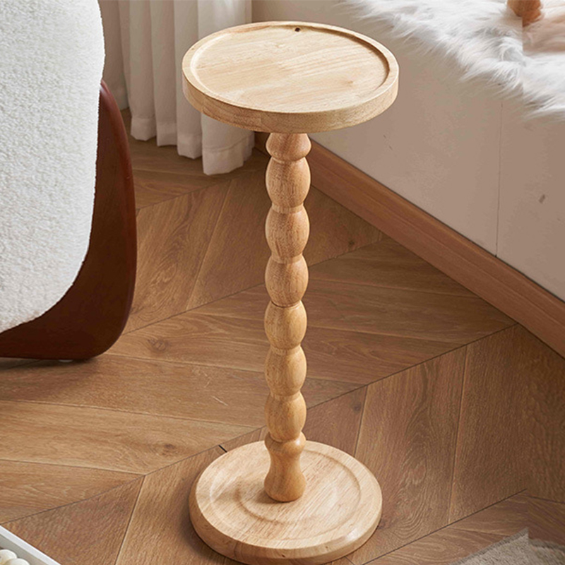 Solid wood side table and small round table
