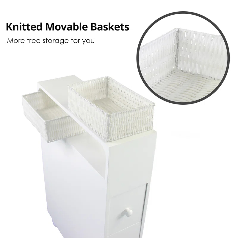 Bathroom Storage Cart Kitchen Cart (5)