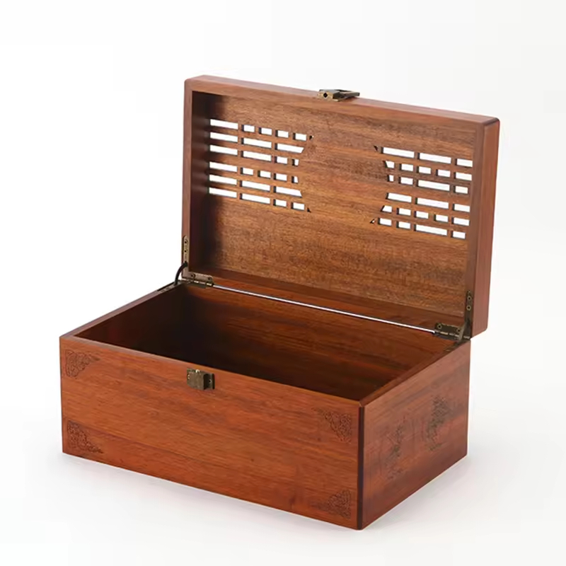Wooden Modern Delicate Hollow Storage Boxv