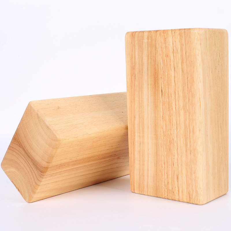 Solid wood yoga blocks
