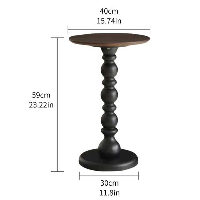 Solid wood side table