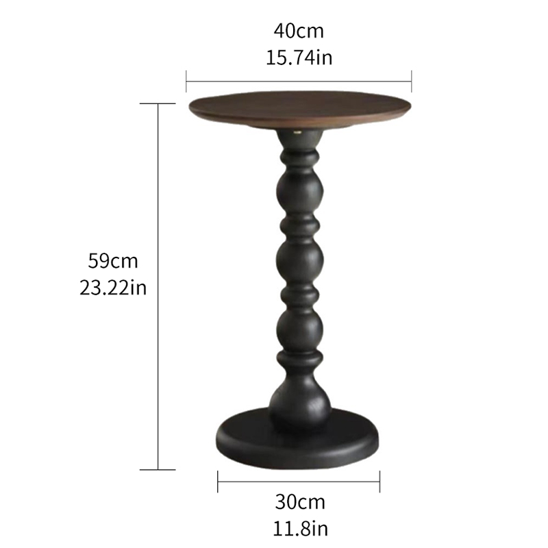 Massief houten bijzettafel